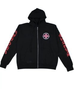 Chrome Hearts Plus Cross Zip Up Hoodie Black
