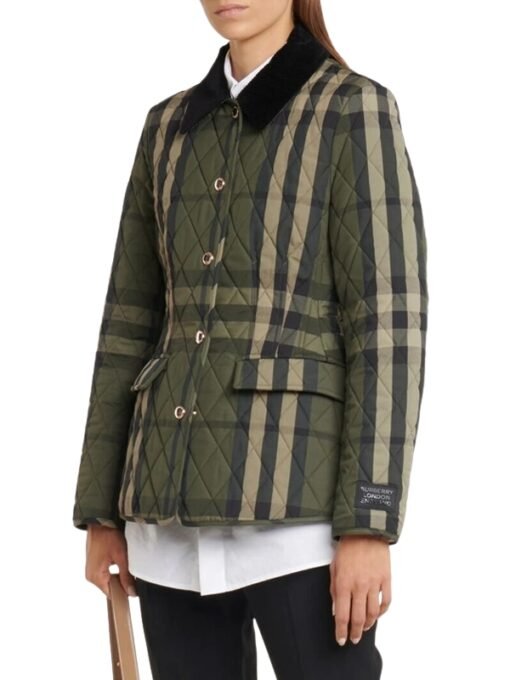 Kate Middleton Quilted Burberry Green Jacket