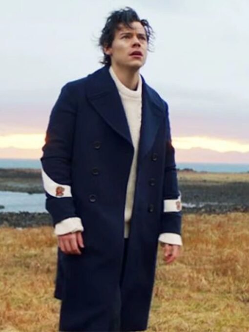 Harry Styles Sign Of the Times Dark Blue Coat