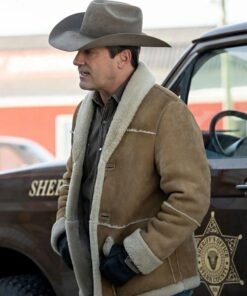 Fargo S05 Jon Hamm Brown Shearling Jacket