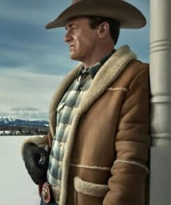 Fargo S05 Jon Hamm Shearling Jacket Brown