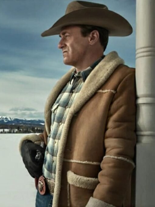 Fargo S05 Jon Hamm Shearling Jacket Brown