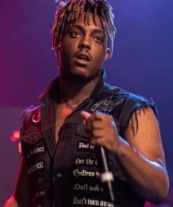 Juice Wrld Denim Patch Black Vest