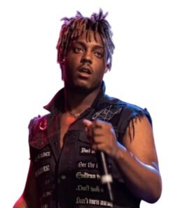 Juice Wrld Grey Patches Denim Vest