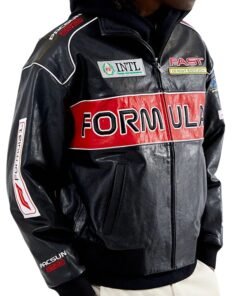 F1 x PacSun Leather Pole Position Black Jacket