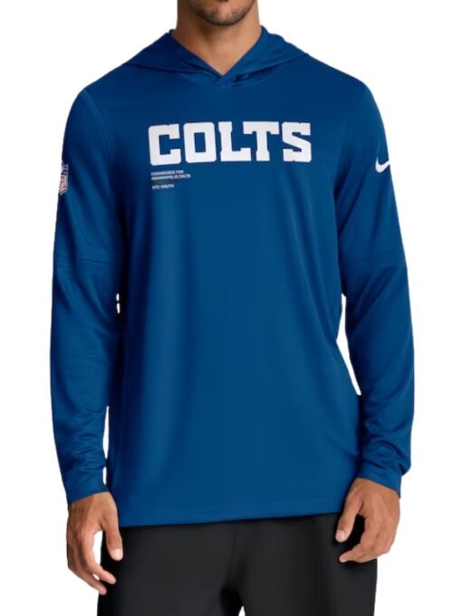 Nike Royal Indianapolis Colts Sideline Hoodie T-Shirt