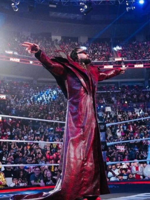 RAW Seth Rollins Monday Night Snake Print Coat