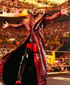 RAW Seth Rollins Snake Print Coat Red