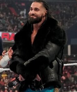WWE Seth Rollins Shearling Leather Jacket