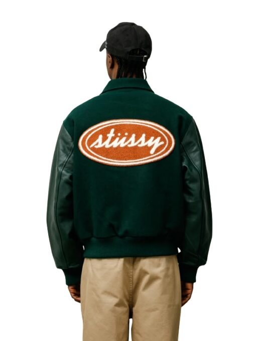 Stussy Script Oval Jacket Green