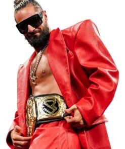 Seth Rollins Leather Suit Red