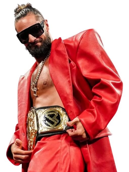 Seth Rollins Leather Suit Red