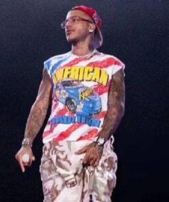 Sfera Ebbasta American Graphics Multicolor T-Shirt