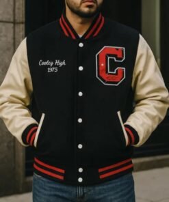 Cooley High Black And OFF-White Letterman Varsity Jacket