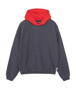 Stussy Two Tone Blue and Red Hoodie
