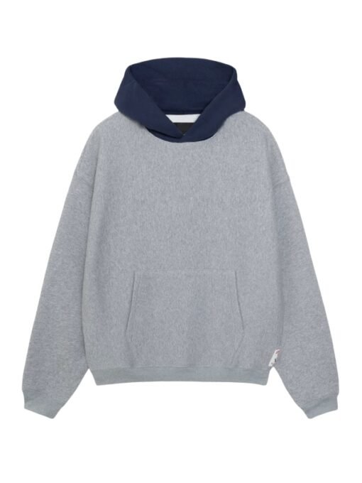 Stussy Two Tone Heather Grey and Blue Hoodie