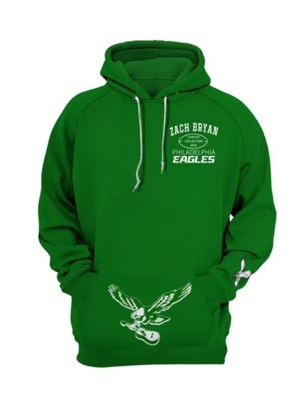 Zach Bryan Eagles Green Hoodie