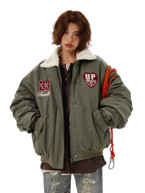 Boa Lapel Casual Padded Jacket