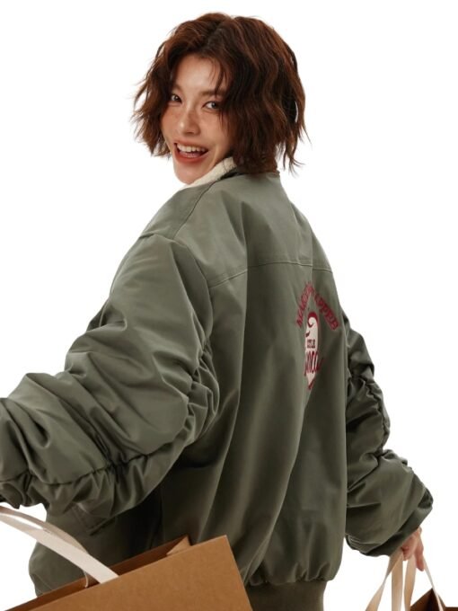 Boa Lapel Casual Padded Oversized Jacket