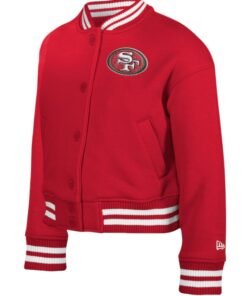 Youth New Era 49ers Applique Red Jacket