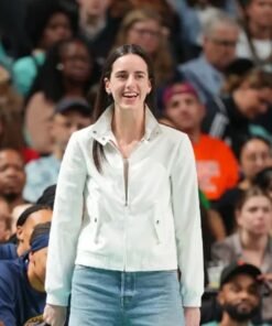 Caitlin Clark NYC 2025 White Jacket