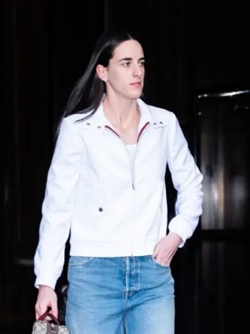 Caitlin Clark NYC Cotton Jacket White