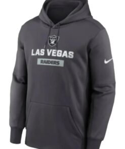 LV Raiders Anthracite Toss Sweep Performance Hoodie