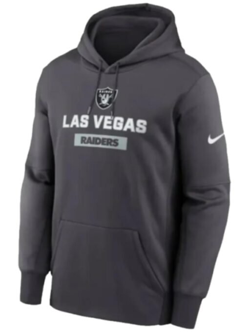 LV Raiders Anthracite Toss Sweep Performance Hoodie