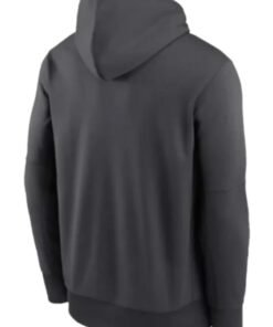 LV Raiders Anthracite Toss Sweep Performance Black Hoodie