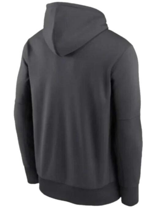 LV Raiders Anthracite Toss Sweep Performance Black Hoodie