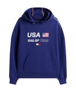 Tommy x US SailGP Team Hoodie Blue & Red