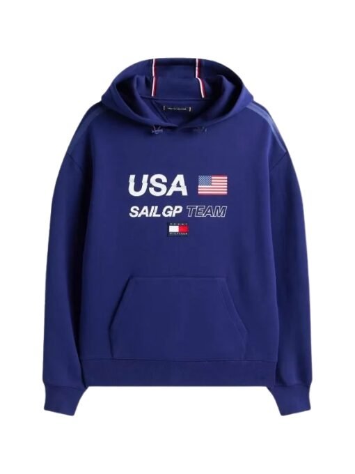 Tommy x US SailGP Team Hoodie Blue & Red
