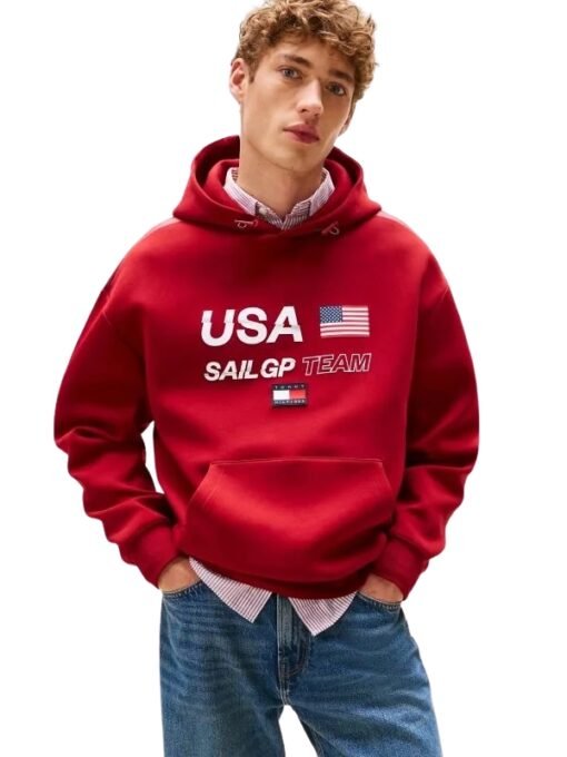 Tommy x US SailGP Team Red Hoodie