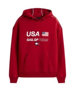 Tommy x US SailGP Team Hoodie Blue & Red
