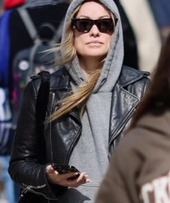Olivia Wilde Balenciaga Biker Jacket