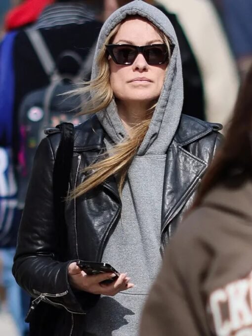 Olivia Wilde Balenciaga Biker Jacket