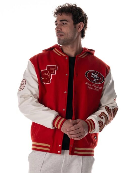 The Wild Collective San Francisco 49ers Varsity Jacket