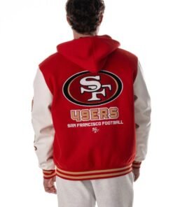 The Wild Collective San Francisco 49ers Hooded Red Jacket