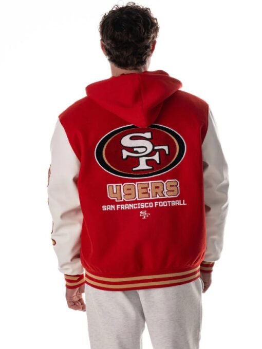 The Wild Collective San Francisco 49ers Hooded Red Jacket