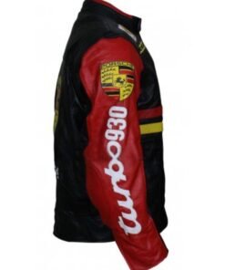 Porsche Racing Turbo 911 Black Leather Jacket