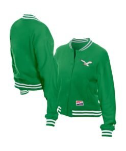 New Era Kelly Green Philadelphia Eagles Throwback Jacket