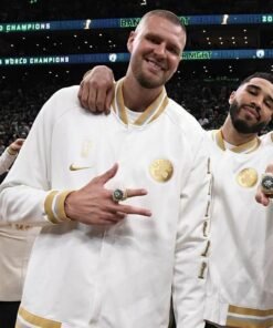 Boston Celtics Trophy Ring Banner Jacket White