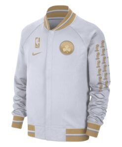 Boston Celtics Trophy Ring Banner Bomber Jacket