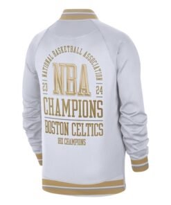 Boston Celtics Trophy Ring Banner White Jacket