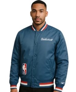 NBA Nike Blue 75th Anniversary Courtside Jacket