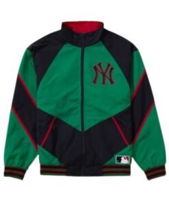 Supreme x New York Yankees Green Track Jacket