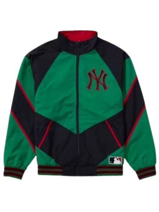 Supreme x New York Yankees Green Track Jacket