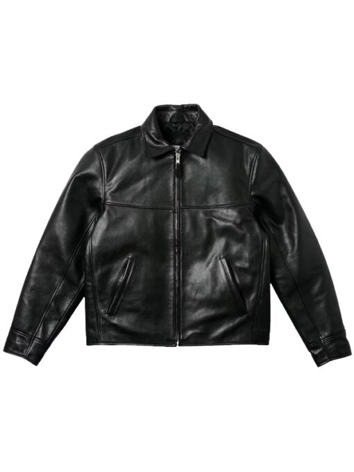 Palace Safe Hands Leather Jacket Black