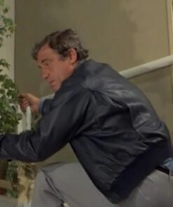 Jean-Paul Belmondo Leather Jacket Blue