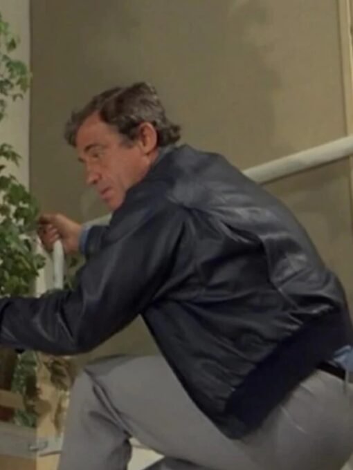 Jean-Paul Belmondo Leather Jacket Blue